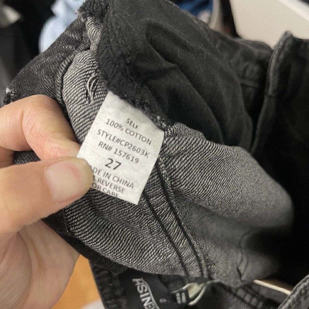 NWT Kittenish Black Wash High waist Straight leg Belted denim Jeans size US 27 - Picture 6 of 8